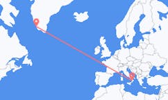 出发地 意大利拉默齐亚温泉目的地 格陵兰帕缪特的航班