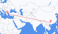 Flyreiser fra Liuzhou, Kina til Volos, Hellas