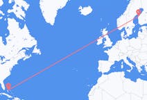 Flyreiser fra Nassau, til Vasa