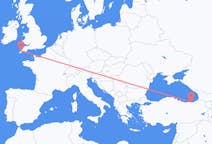 Flyreiser fra Trabzon, Tyrkia til Newquay, England