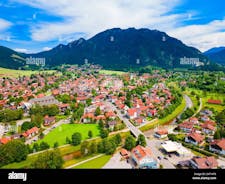 Photo of aerial view of Bad Reichenhall against the Alps, Bavaria, Germany.
