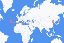 Flyreiser fra Yantai, Kina til Terceira, Portugal