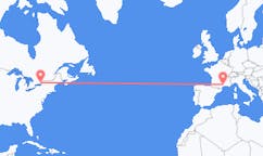 Flyrejser fra Kingston, Canada til Montpellier, Frankrig