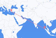 Flyreiser fra Banda Aceh, Indonesia til Dalaman, Tyrkia