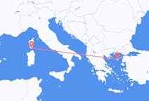 Loty z Figari, Francja do Lemnos, Grecja