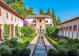 Granada, Andalusia,Spain Europe - Panoramic view of Alhambra.