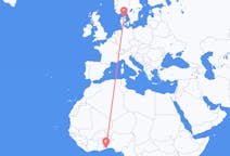 Flyreiser fra Lomé, til Aalborg