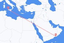 Lennot Salalahista, Oman Trapaniin, Italia