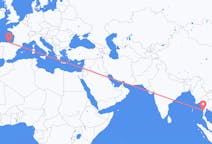 Flyreiser fra Myeik, Myanmar, Myanmar (Burma) til Santander, Spania