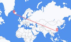 Flyrejser fra Qingyang, Kina til Reykjavík, Island