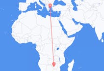 Flyreiser fra Bulawayo, Zimbabwe til Skiros, Hellas