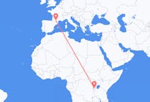 Flyreiser fra Kigali, til Toulouse