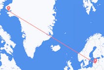 Flug frá Qaanaaq, Grænlandi til Riga, Lettlandi