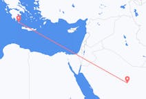 Lennot Al-Qassimin alueelta, Saudi-Arabia Kytheraan, Kreikka