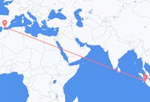 Flights from Padang to Málaga