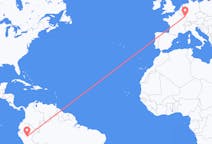 Flyreiser fra Tarapoto, Peru til Saarbrücken, Tyskland