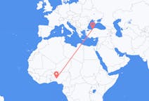 Flyrejser fra Ilorin, Nigeria til Zonguldak, Tyrkiet