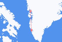 グリーンランドのヌークから、グリーンランドのクァールストまでのフライト