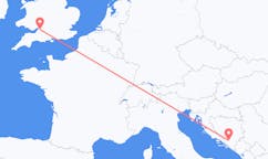 Flyreiser fra Mostar, til Bristol
