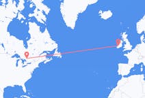 Voos da Baía Norte, Canadá para Shannon, Irlanda