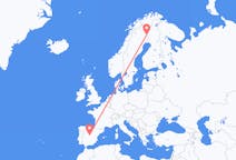 Voos de Pajala, Suécia para Madrid, Espanha