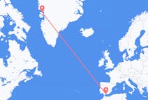 Vluchten van Qaarsut, Groenland naar Malaga, Spanje