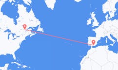 Lennot Saguenaystä, Kanada Granadaan, Espanja