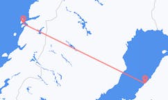 Lennot Sandnessjøenistä, Norja Kokkolaan, Suomi