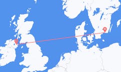 Flyreiser fra Karlskrona, til Belfast