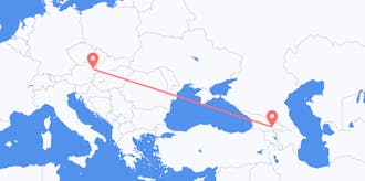 Lennot Georgiasta Itävaltaan