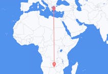 Flyg från Livingstone, Zambia till Santorini