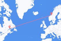 Lennot syys-Îlesista, Kanada Trondheimiin, Norja