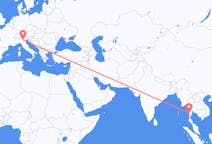 Flyreiser fra Myeik, Myanmar, til Verona