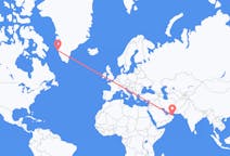 Vuelos de Moscatel, Omán a Maniitsoq, Groenlandia
