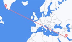 쿠웨이트 쿠웨이트 시티에서 출발해 그린란드 파미우트(Paamiut)에게(으)로 가는 항공편