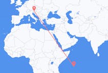 Flyrejser fra Mahé (Indien), Seychellerne til Klagenfurt, Østrig