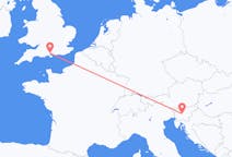 Flyreiser fra Southampton, til Ljubljana