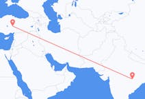 Lennot Raipurista, Intia Kayserille, Turkki