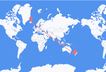 Vuelos de Queenstown, Nueva Zelanda a Akureyri, Islandia