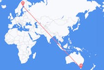 Lennot Hobartista, Australia Luulajaan, Ruotsi