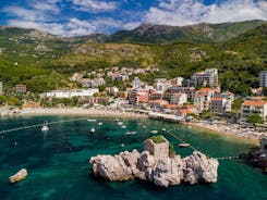 photo of a beautiful panorama view of Bečići is a town in the municipality of Budva, Montenegro.