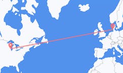 Flug frá Milwaukee, Bandaríkjunum til Westerland, Þýskalandi