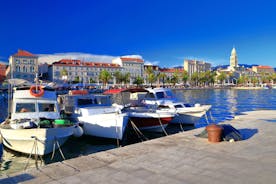 Split city beaches aerial view, Croatia.