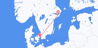 Авиаперелеты из Дании в Швецию