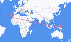 Vluchten van Wapenamanda (district), Papoea-Nieuw-Guinea naar La Palma (ort i Mexiko, Guanajuato, Salamanca), Spanje
