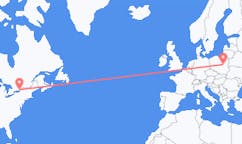 Flyrejser fra Kingston, Canada til Warszawa, Polen