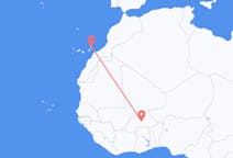 Flyreiser fra Ouagadougou, til Lanzarote