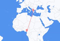 Flyreiser fra Douala, Kamerun til Patras, Hellas