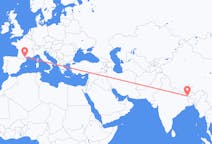 Flyg från Bhadrapur, Mechi, Nepal till Carcassonne, Frankrike