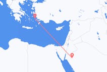 Vluchten van Tabuk, Saoedi-Arabië naar Leros, Griekenland